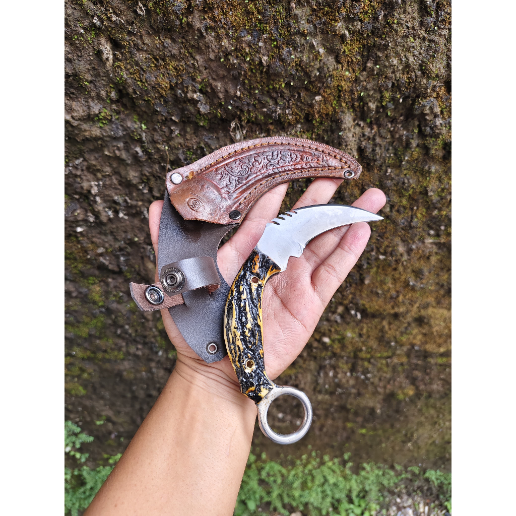 Maestro Pisau Melengkung Baja Unik