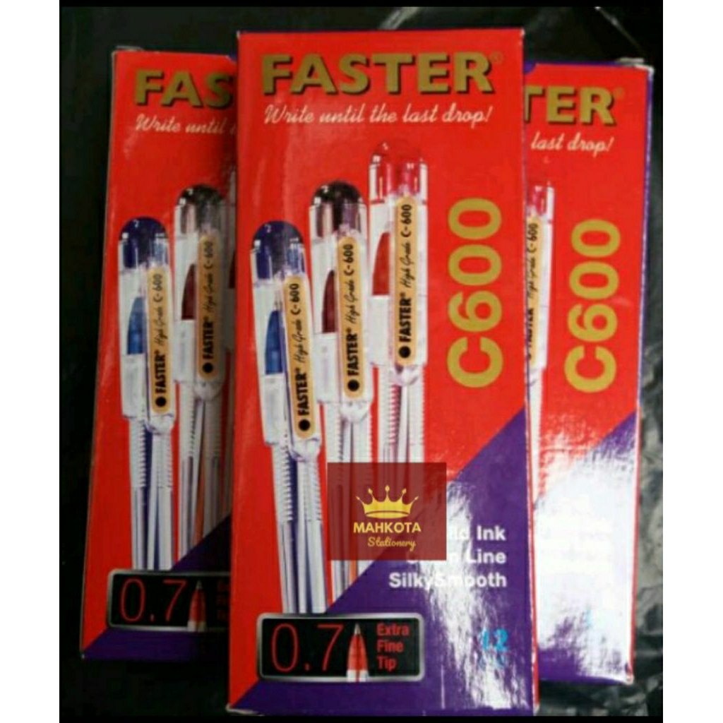 

PeNa FASTER C600 0.7 mm Warna Hitam, Biru, Merah/Lengkapi Pena Anda (12 pcs)