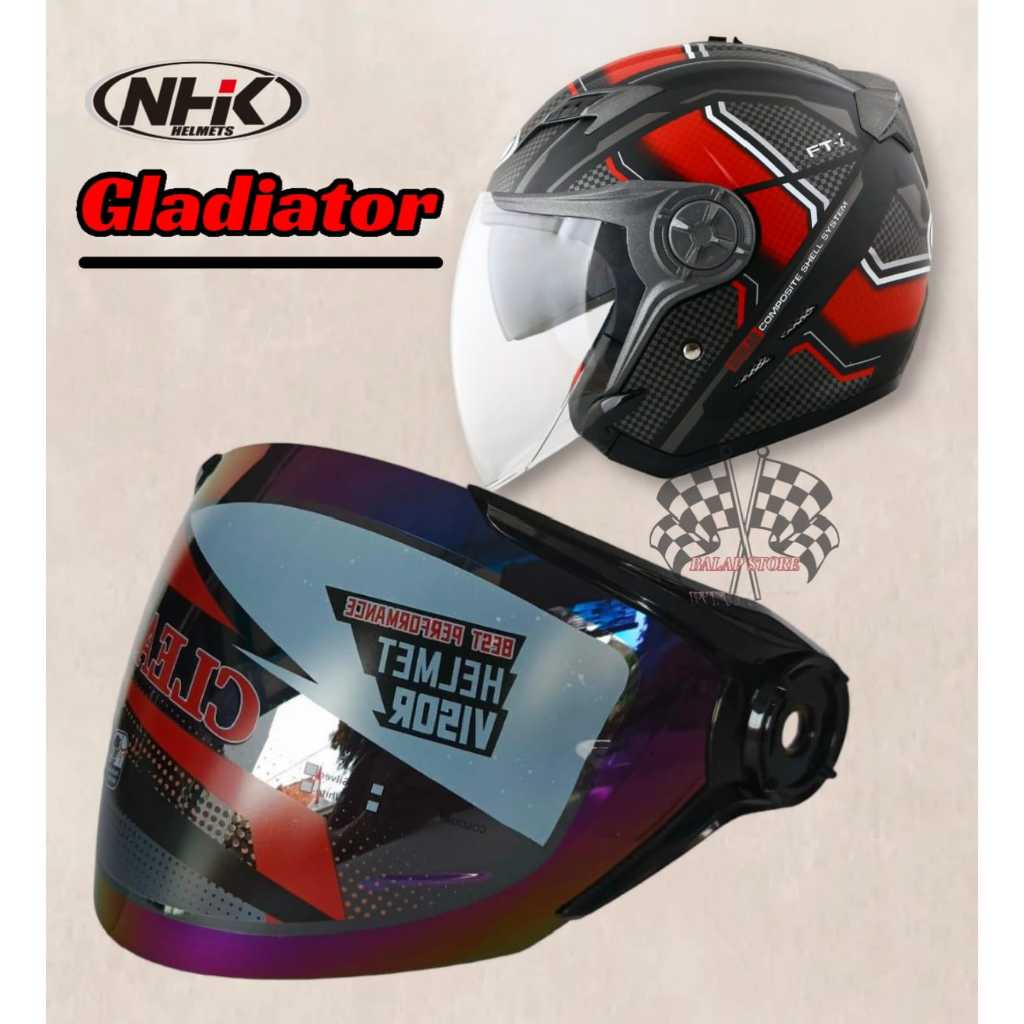 Kaca helm NHK Gladiator visor Helm nhk Gladiator