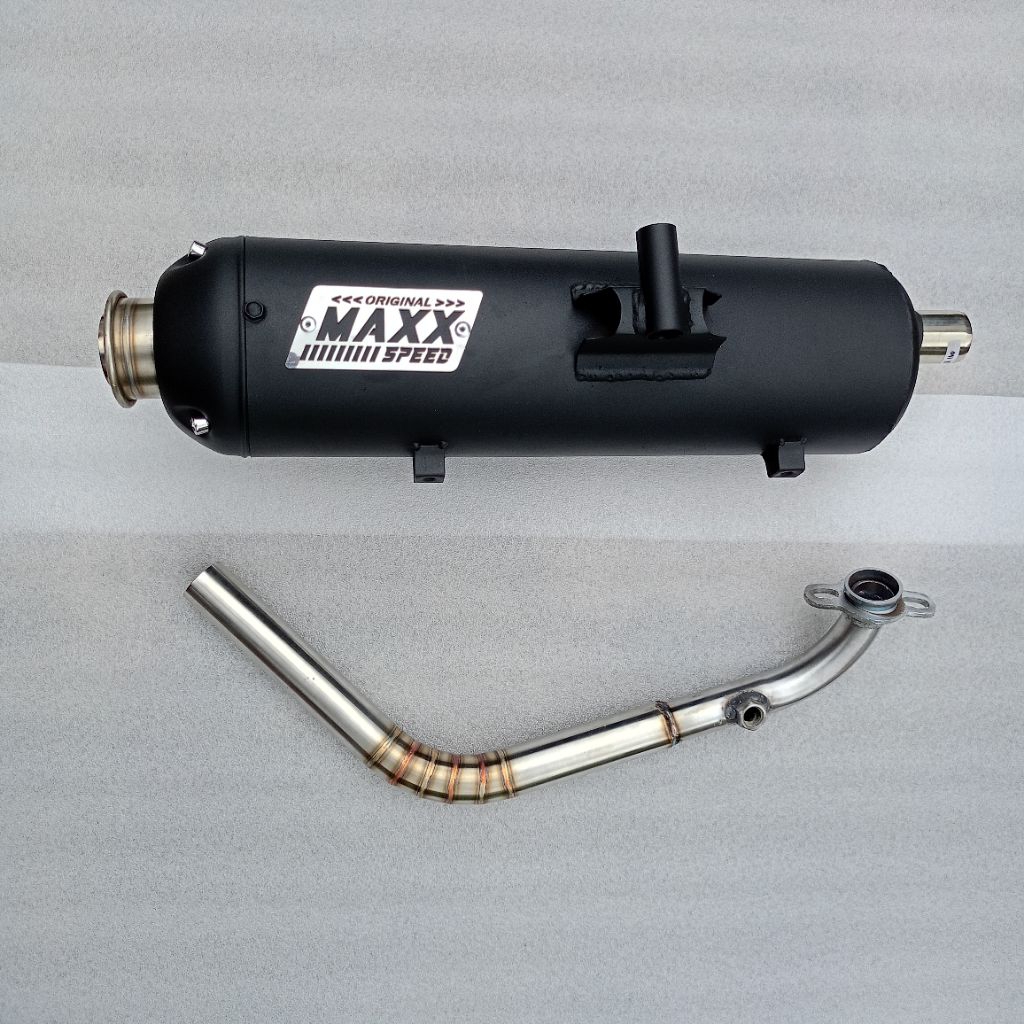 knalpot standar racing inlet 26-28 cacing breket 2 original MAXXSPEED PNP Vario 160 dan PCX 160