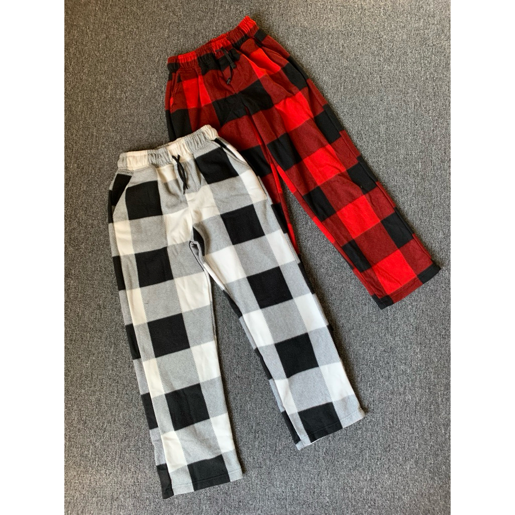Celana Panjang Tartan Flanel Kotak-Kotak Unisex|Tartan Flanel Korean Stayle