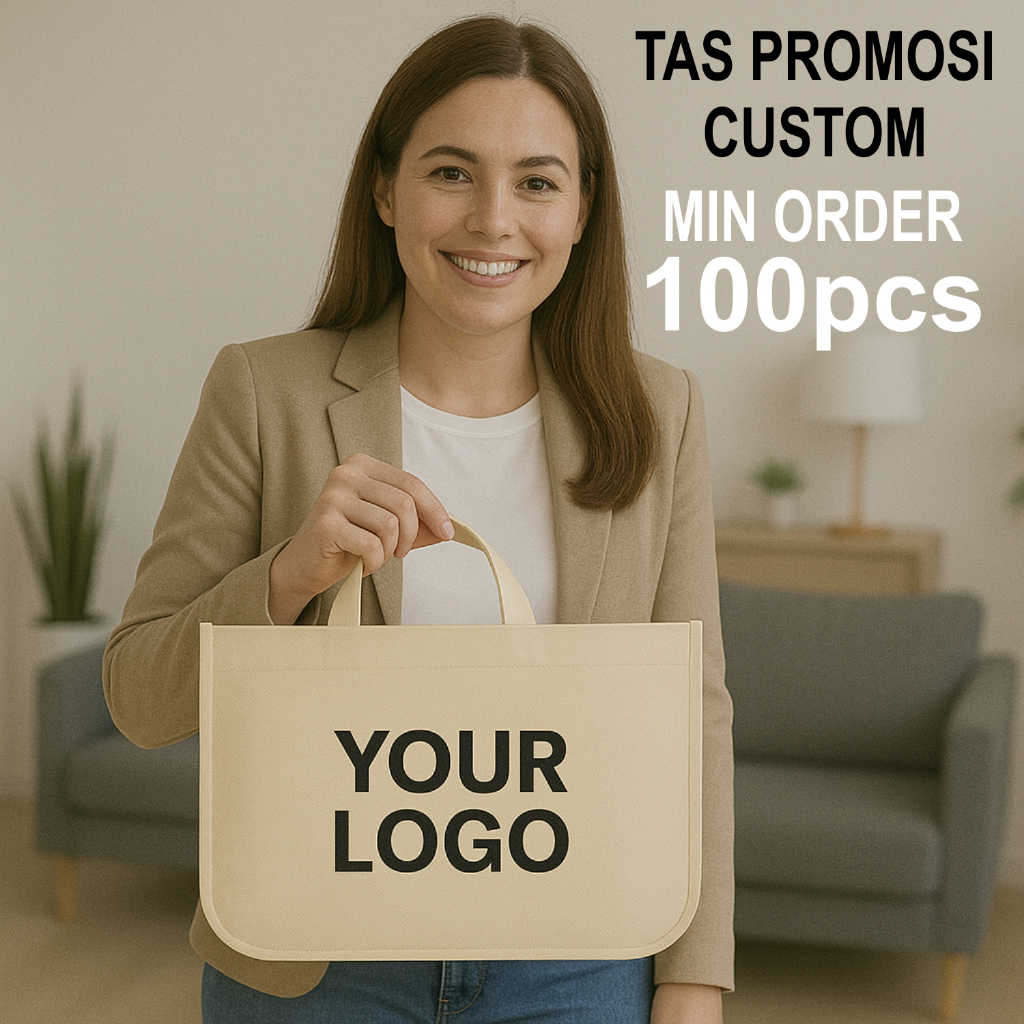 

TAS TOTEBAG PROMOSI CUSTOM - SOUVENIR SOLUSI BUAT BRANDING HAMPERS HADIAH TAS TOTE GOODIE BAG SABLON
