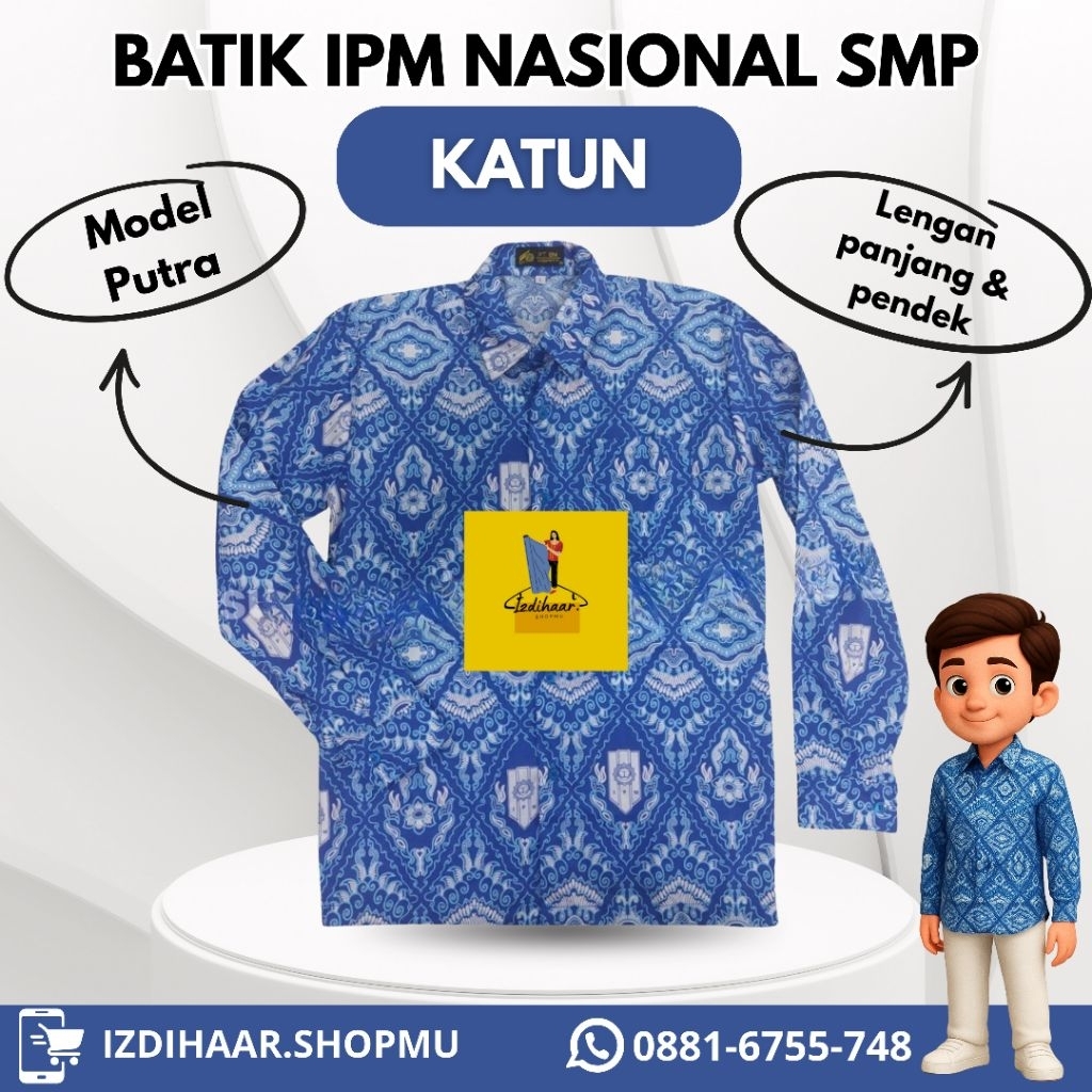 Batik IPM Nasional SMP putra katun motif baru