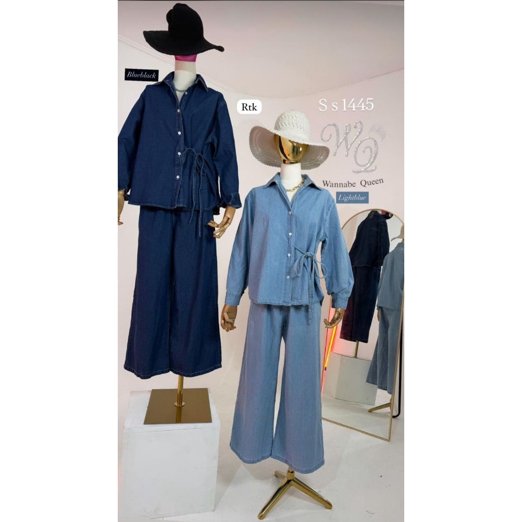 Neww Arrivals #A02.09K SS1445# - VriShoopfashion / One Set Wanita Jeans Bangkok Premium Import - Set