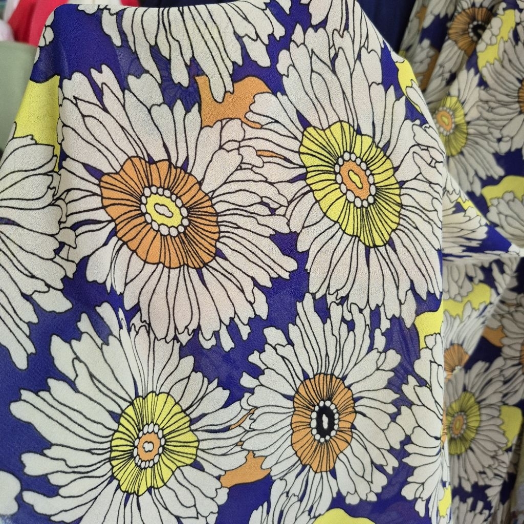 KAIN SIFON CERUTY PREMIUM MOTIF BUNGA BESAR - KAIN SIFON MOTIF KEMBANG BESAR - BAHAN KAIN MOTIF BUNG