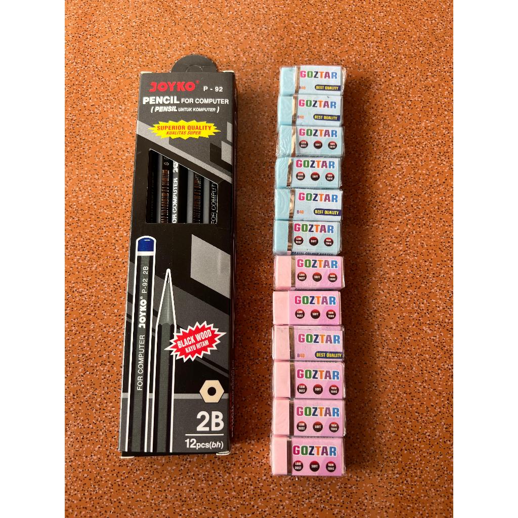 

Paket Super Hemat! Beli Pensil 1 Pack joyko 2B, Bonus Penghapus 12 Pcs