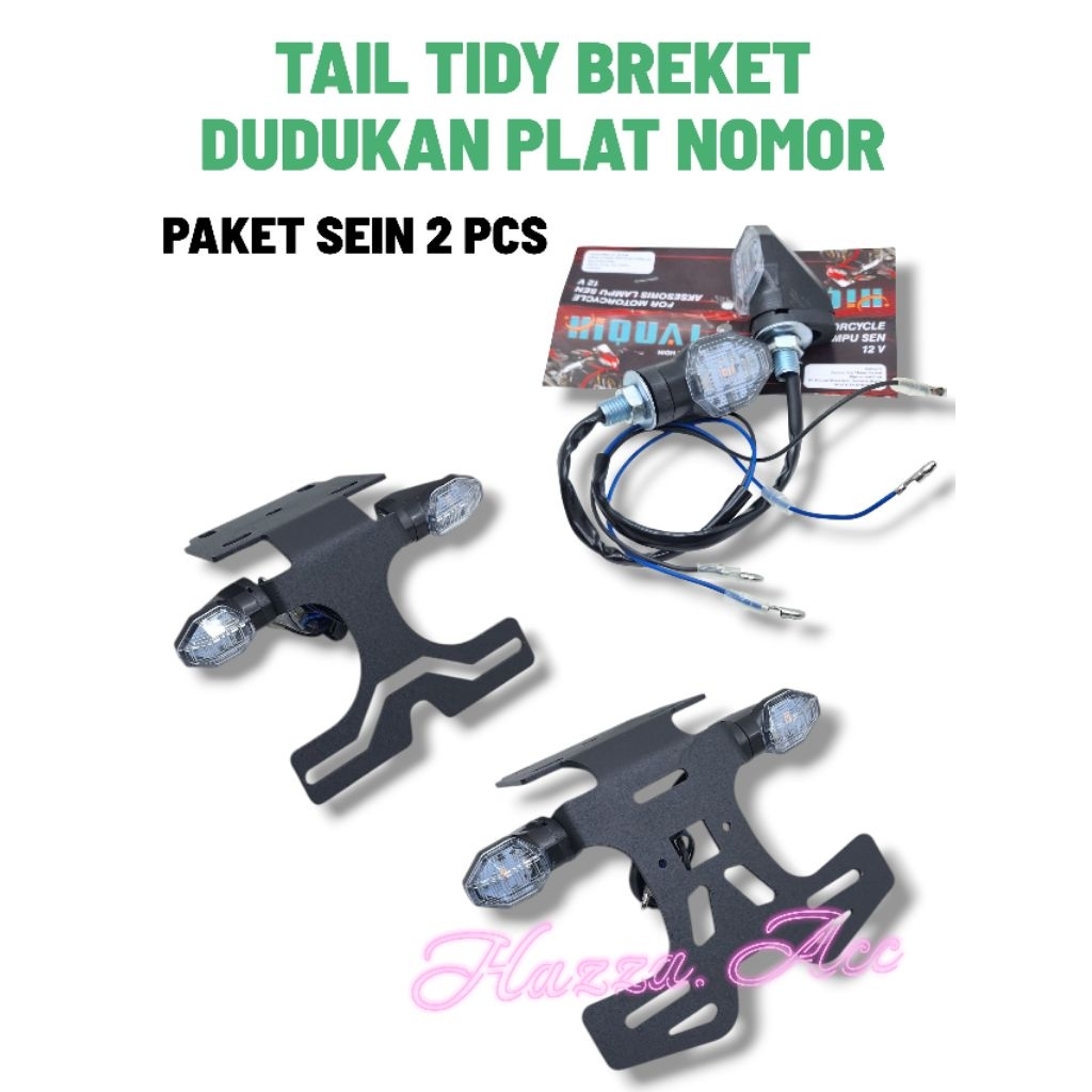 Paket Tail tidy + Sen buntek Breket Dudukan Plat Nomor Spakbor Belakang Motor CBR 150 CB 150 GSX R15
