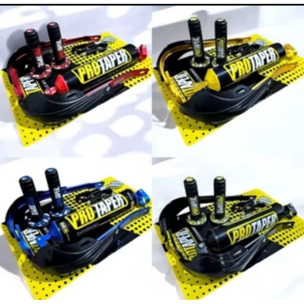 Paket Lengkap Komplit Handguard Protaper Busa Palang Stang + Grip Donat Protaper Supermoto D-Tracker