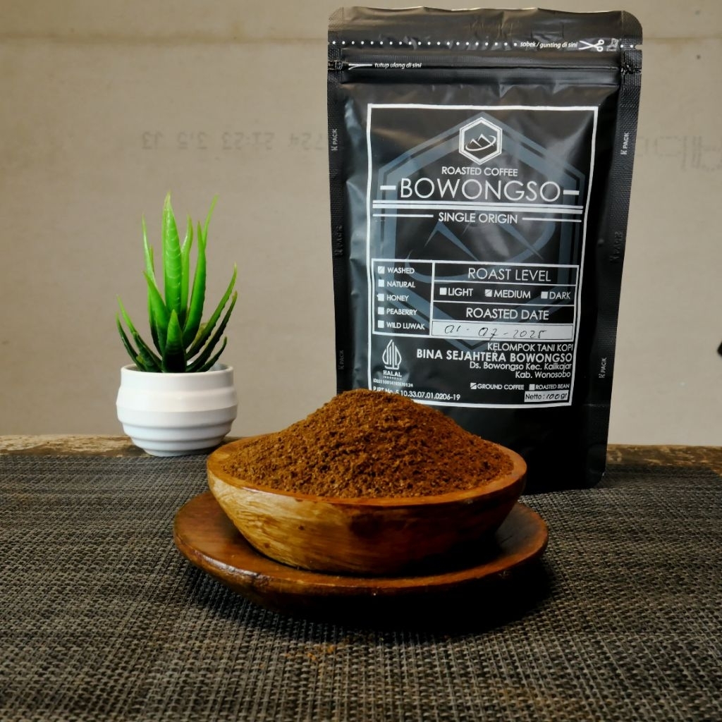 

Kopi Arabika Fullwash Bowongso Wonosobo Medium Roast Biji Coffee 100% Murni Asli Tanpa Campuran
