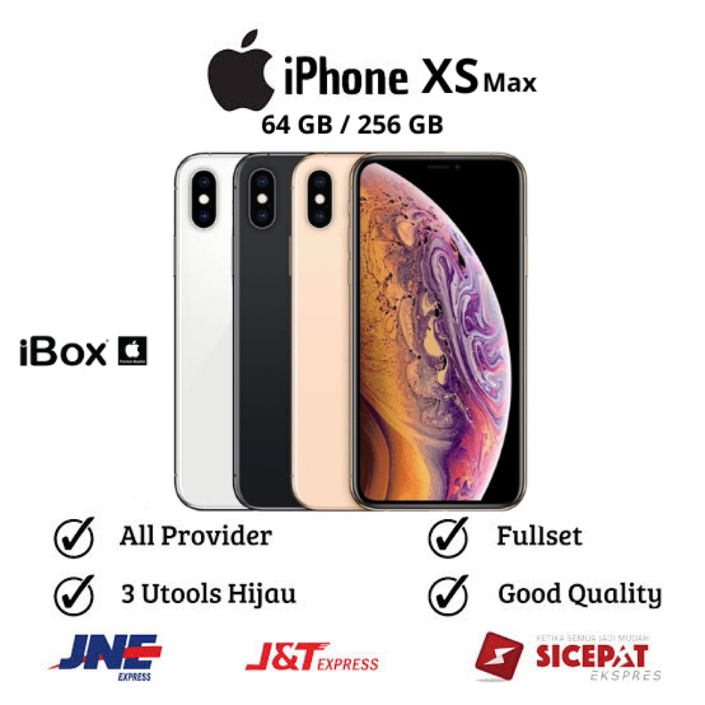 iphone XS MAX 64Gb / 256Gb Fullset Resmi Indonesia Original Bergaransi