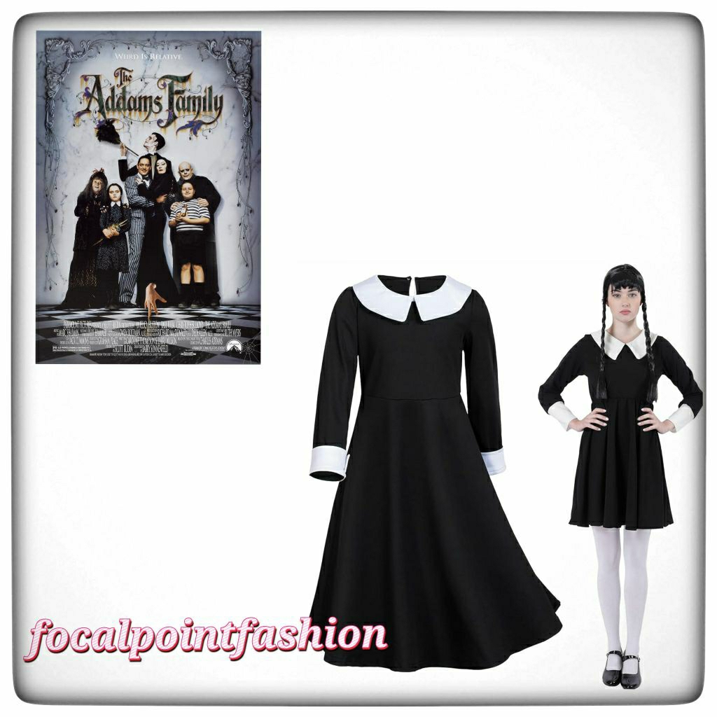 kostum Wednesday wanita dewasa addams family Halloween costume