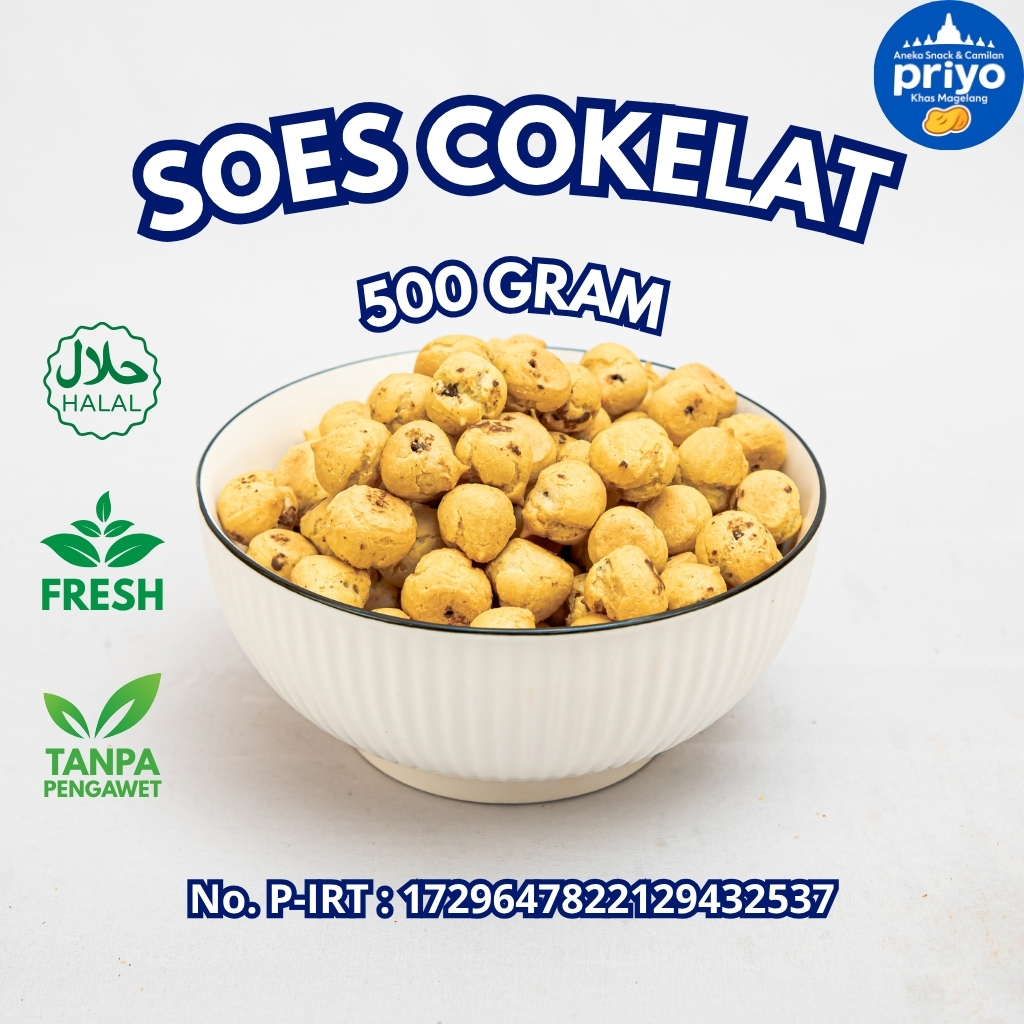 

Soes Cokelat 500g Priyo Snack Manis Renyah Halal Tanpa Pengawet
