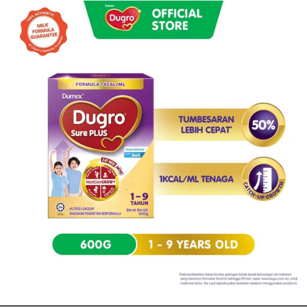 

SUSU FORMULA DUGRO SURE PLUS 600G