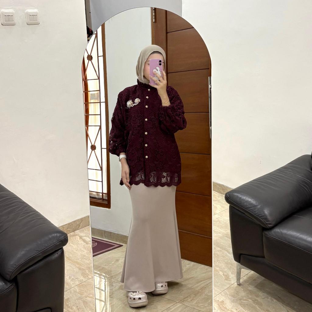 Maria blouse | atasan wanita brukat |blouse brukat mewah