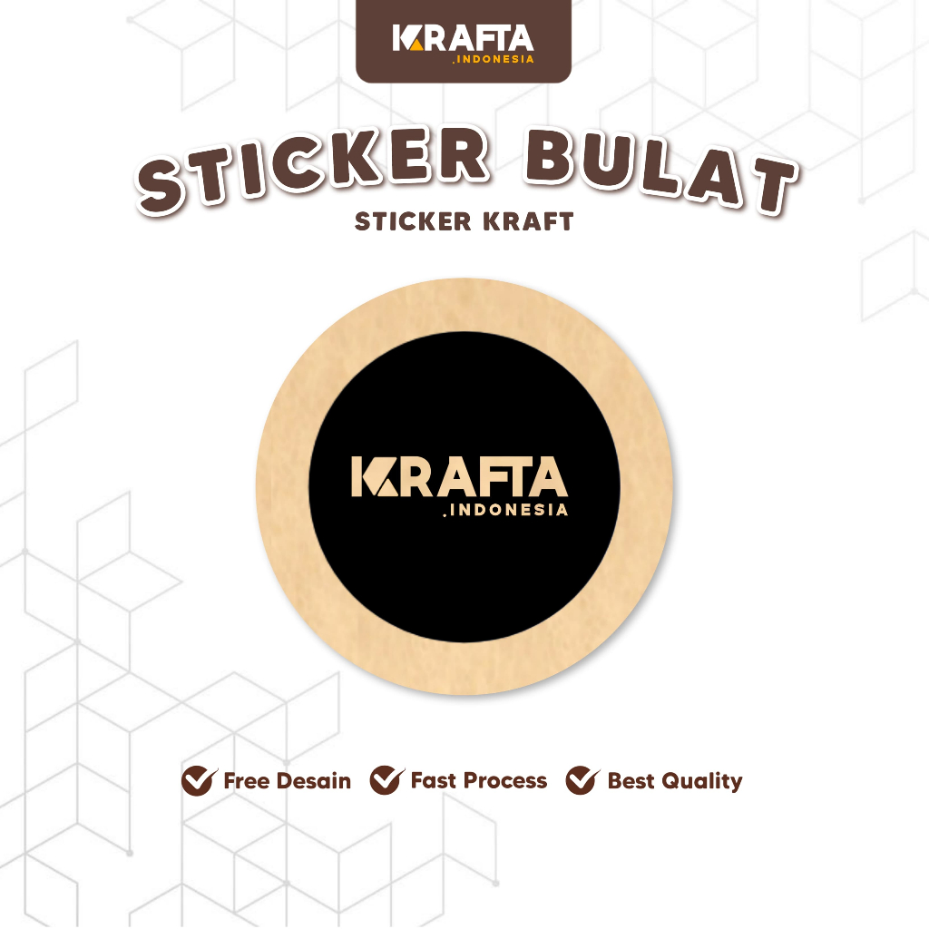 Cetak Stiker Bulat Label Makanan Label Makanan - Kertas Stiker Kraft