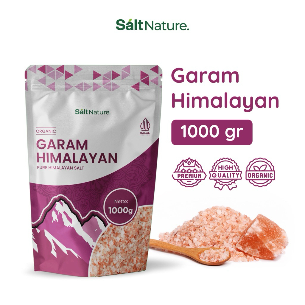 

[TERMURAH] Garam Himalaya Original 1Kg Himalayan Pink Salt Tanpa Campuran Pewarna Murni 1 kilo 1000g