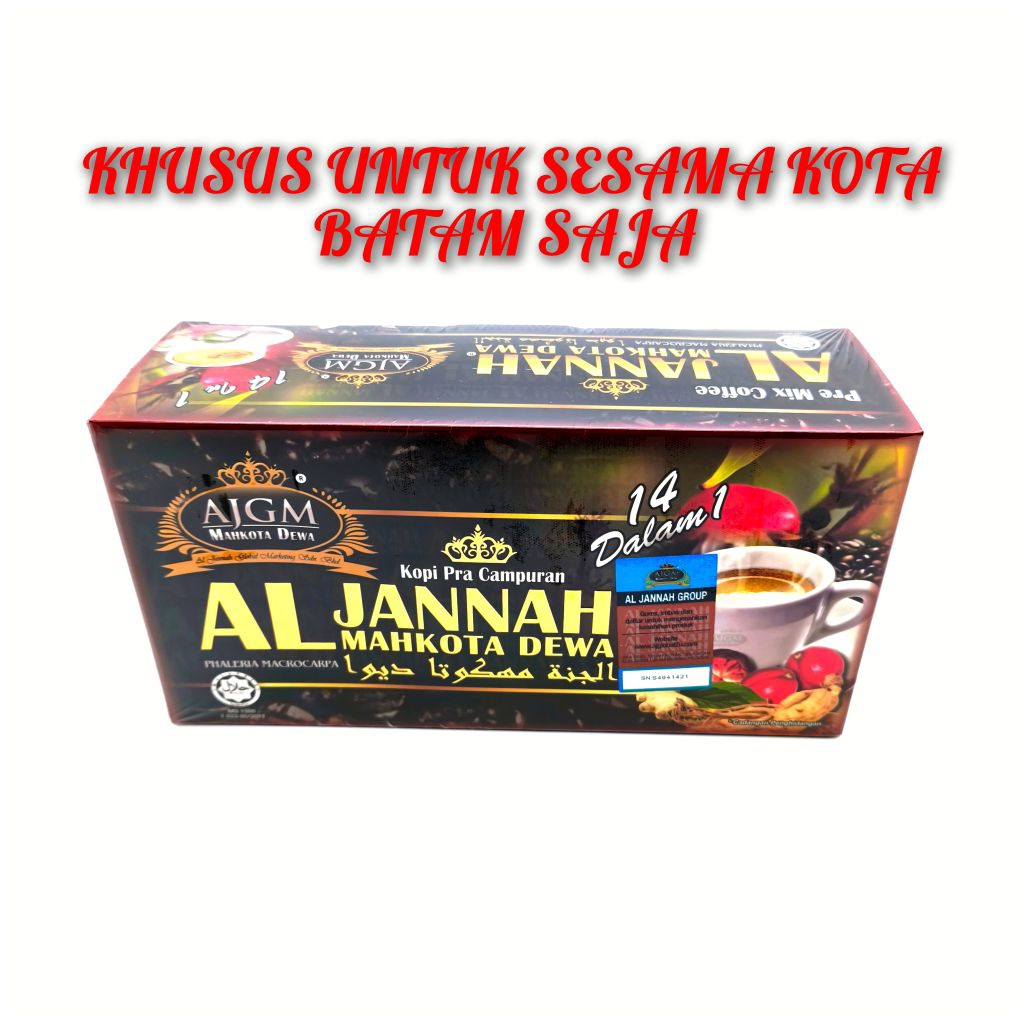 

Aljannah Mahkota Dewa Kopi Pra Campur 14in1 isi 20 sachets