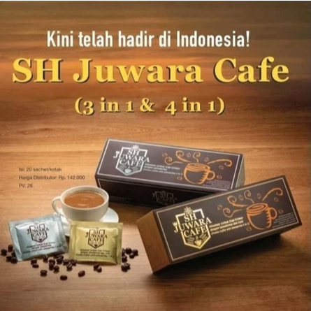 

KOPI JUWARA SH CAFE 4 IN 1/ 3 IN 1 dengan Biji kopi premium