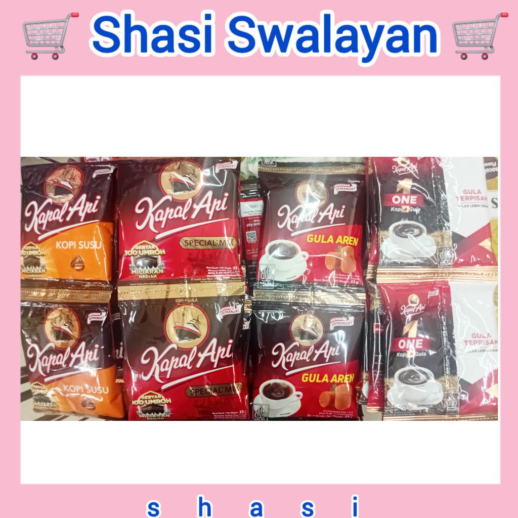 

KAPAL API Kopi 10 Sachet - Spesial Mix/ Kopi Susu/ Gula Aren/ One Kopi Gula