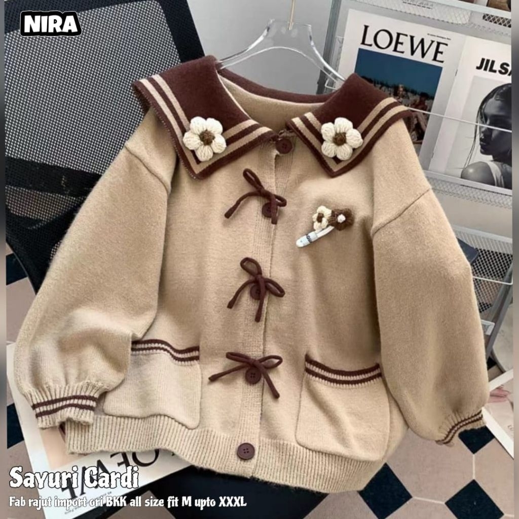 NIRA - Sayuri Cardi | Cardigan Rajut Import Fit To Jumbo