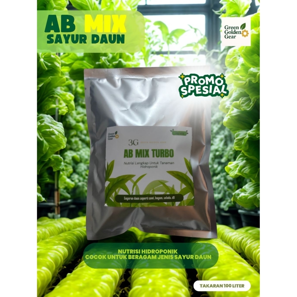 AB MIX TURBO NUTRISI HIDROPONIK SAYURAN DAUN DAN SAYURAN BUAH PUPUK HIDROPONIK NUTRISI HIDROPONIK MU