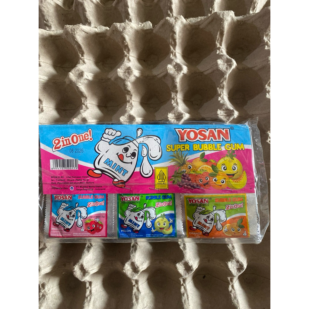 

permen karet yosan 1 pak isi 24pcs