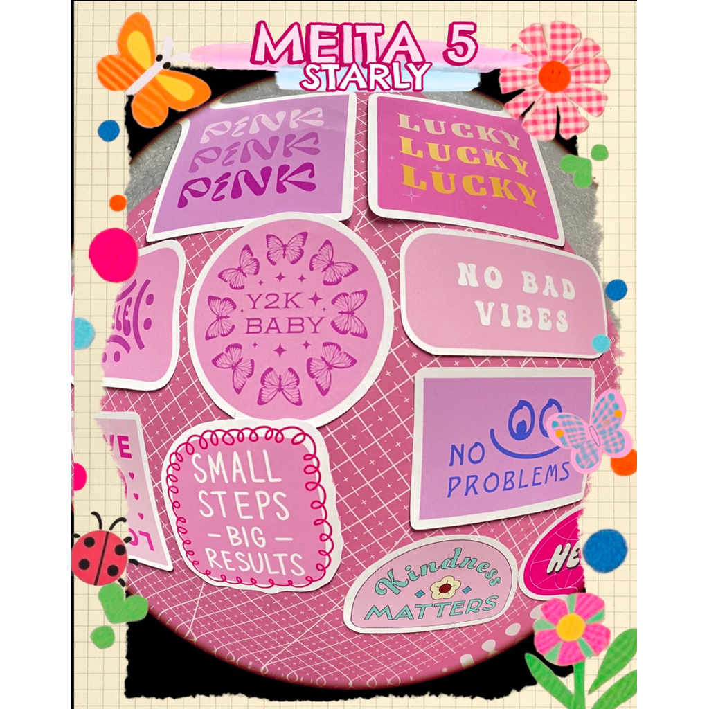

STARLY 080 MEITA 5 STIKER AESTETIC STIKER PINK STIKER LUCU STIKER GEMES STIKER TUMBLR STIKER LAPTOP STIKER HELM