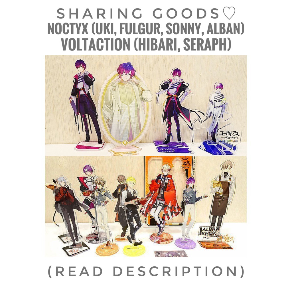 (Baca desc) Noctyx voltaction acrylic stand sharing mix official goods merchandise nijisanji jp niji