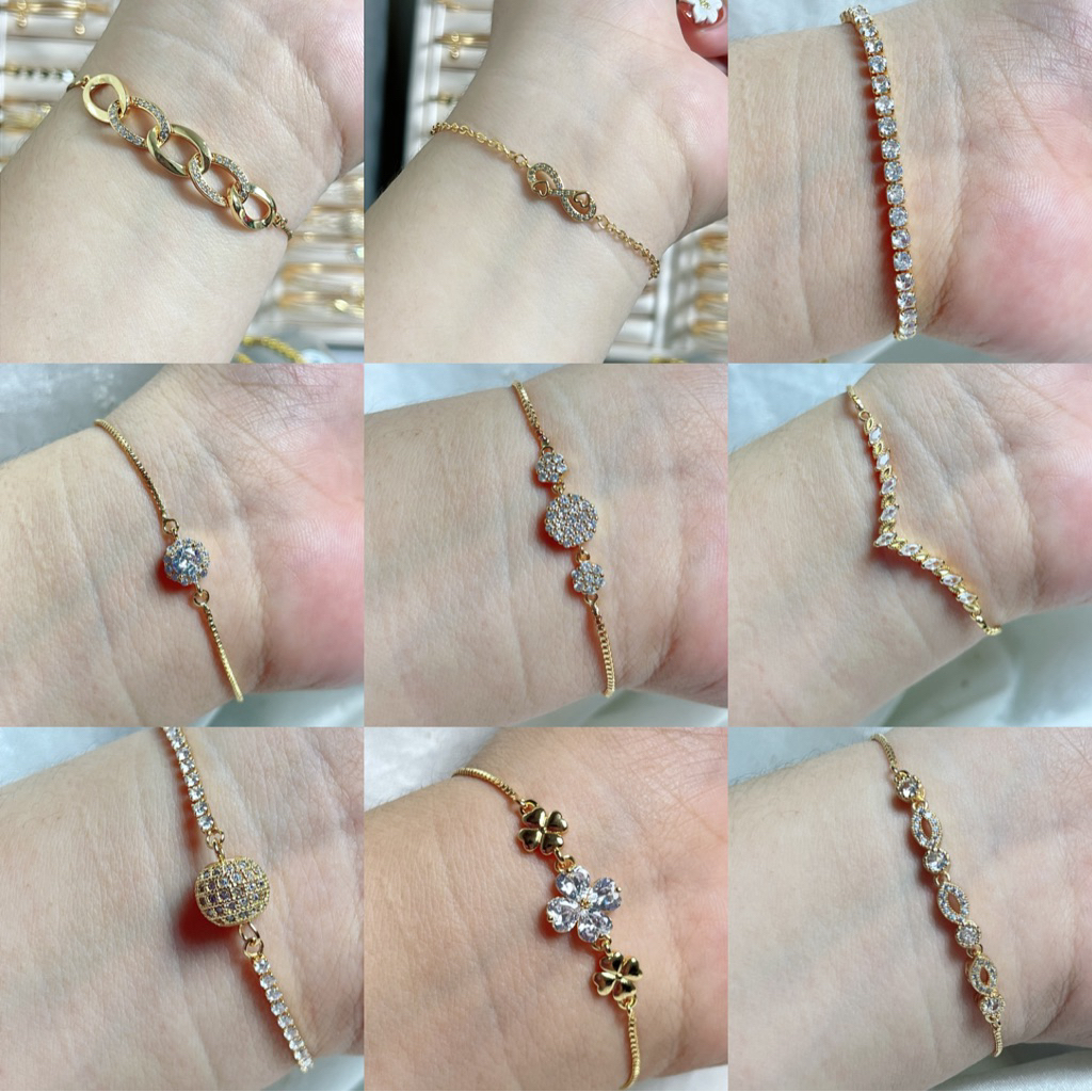 Gelang Serut - Gelang Titanium Lapis Emas 18k- Gelang wanita