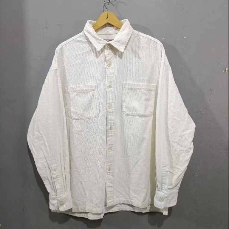 SPAO Corduroy Double Pocket Overshirt