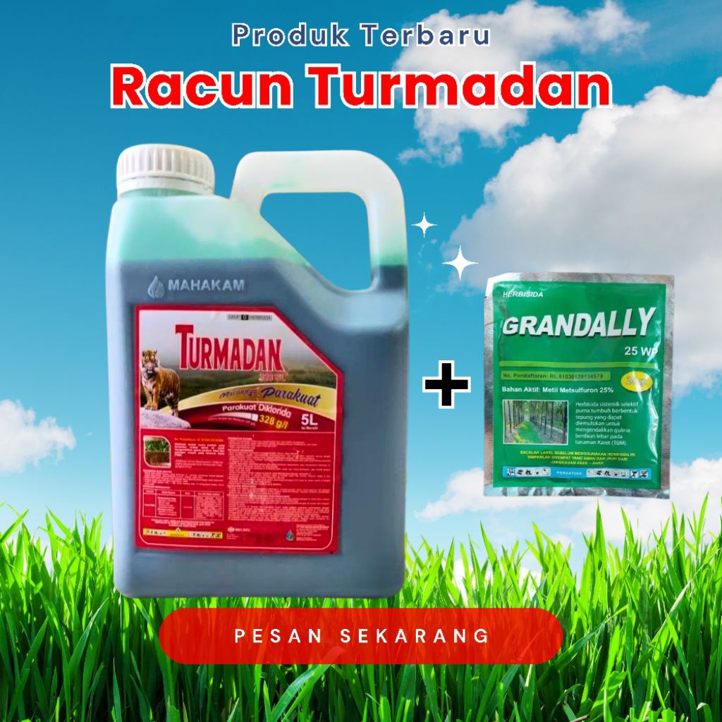 Turmadan 328 SL Kemasan 5 Liter Herbisida Kontak Gulma + Grandally 25 WP