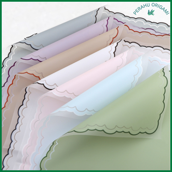 

Kertas Buket List Cloud Frame Transparan / Kertas Buket Bunga Cellophane Florist Kertas Kado KB6180