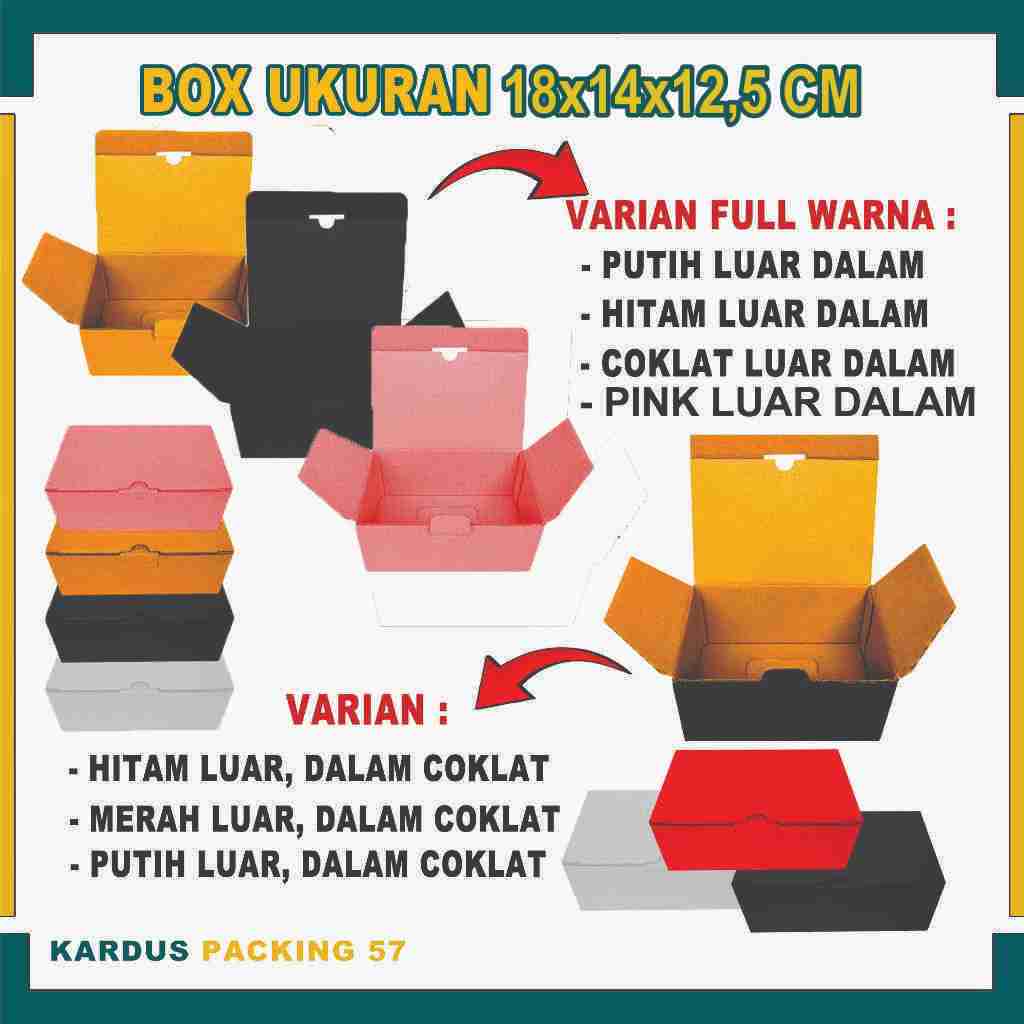 

Box 18x14x12,5 cm / Box Sloop Sliplock / Kardus Polos / Hampers