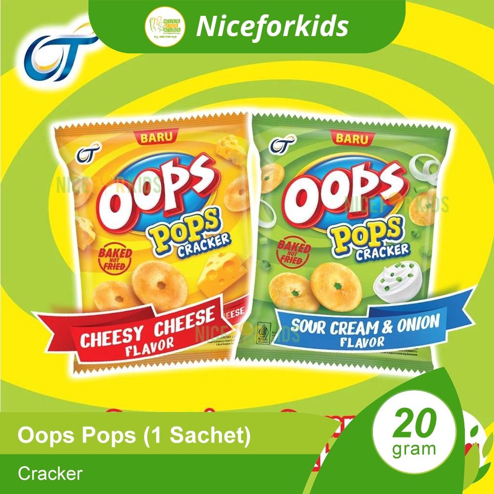 

Oops Pops Cracker 20gr (1pcs) / Cemilan Ringan Gurih