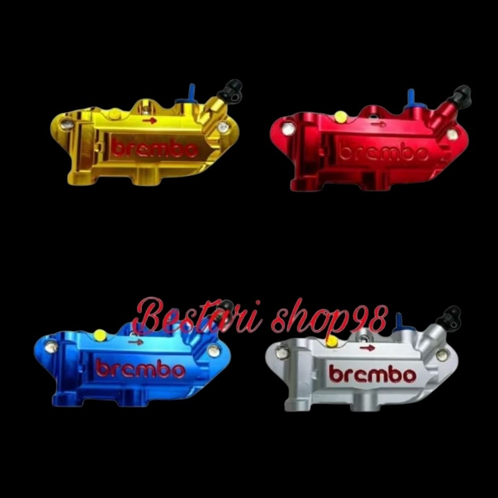 kaliper kanan monoblok 4 piston brembo full cnc original thailand  universal