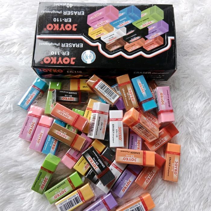 

10 Pcs Joyko Er-110 Eraser Warna-Warni Aman Anak-Anak model baru