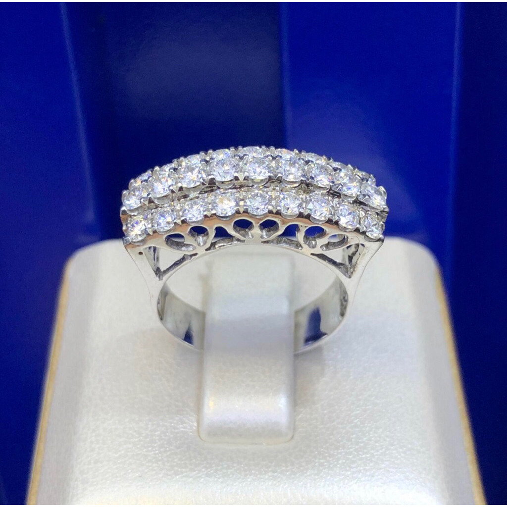 Cincin Berlian Listring (77) CD243, Size 15, D.4: 0,62crt, D.18: 0,93 crt, Emas 6,7 gr/Kadar 75%