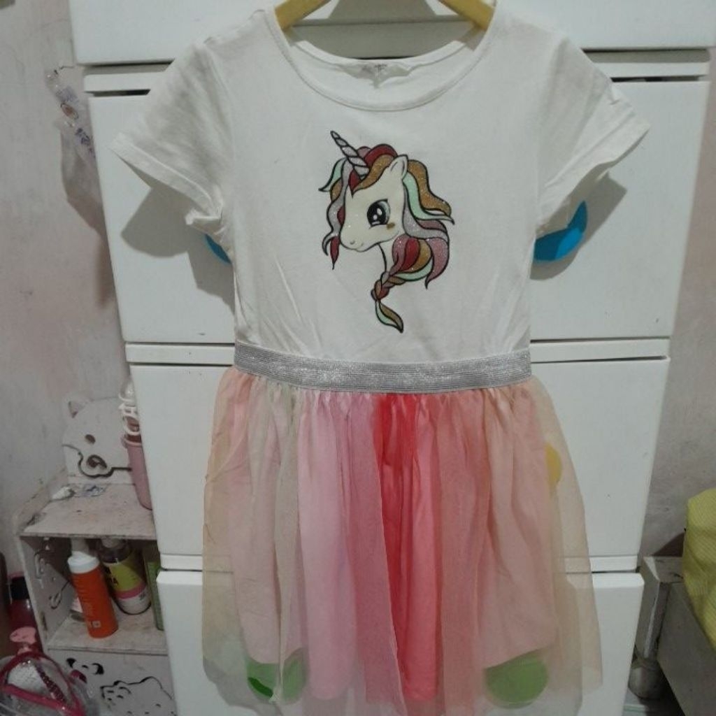Dress Tutu H*M Unicorn Anak 5 6 tahun