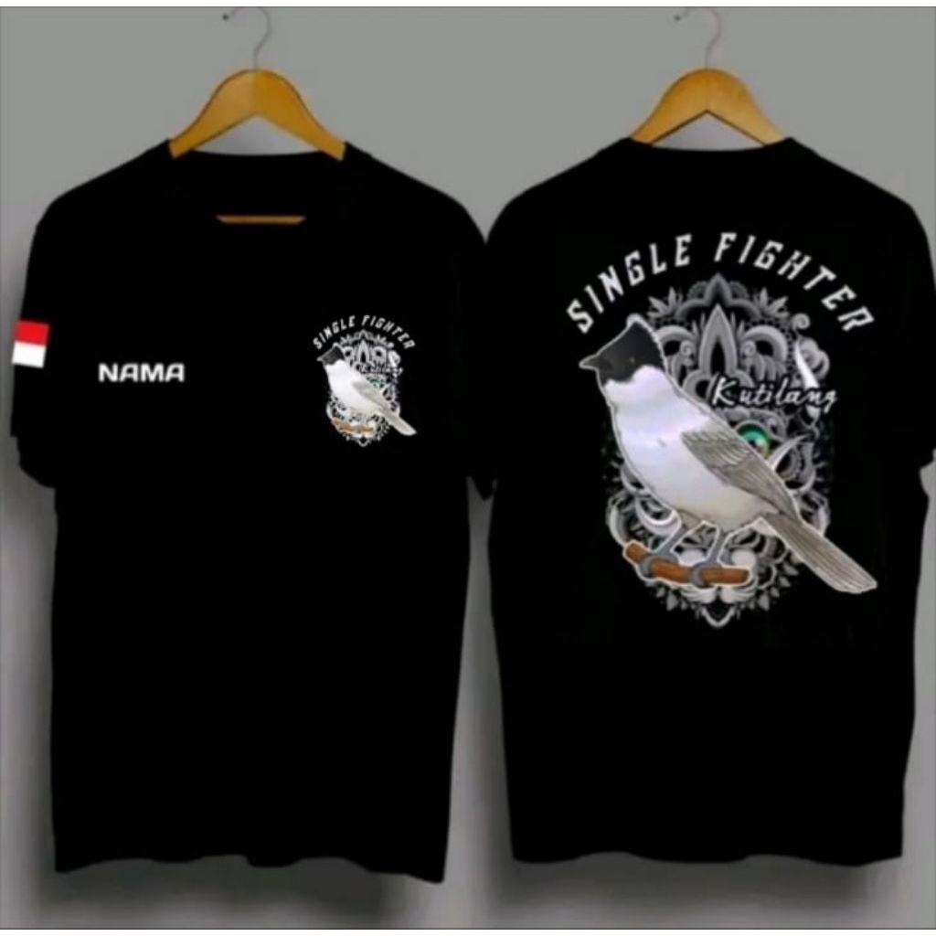 Kaos Distro Viral Single Fightet Kutilang Abu Abu ,Cotton Unisex - Kaos Kekinian,Kaos Nyaman,Kaos Mu