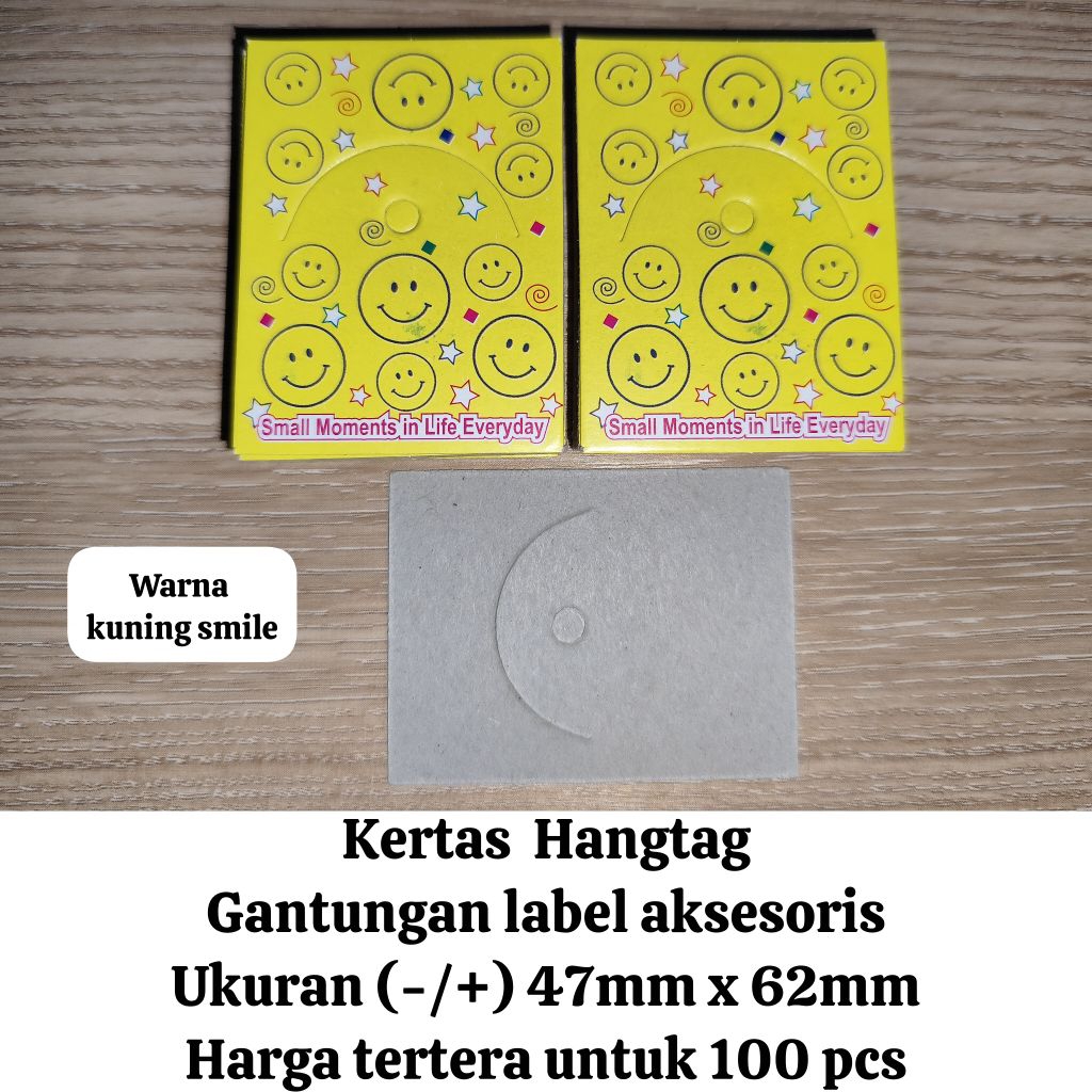 [100 pcs ] kertas label aksesoris / kertas label gantungan aksesoris / hang tag label aksesoris / ka