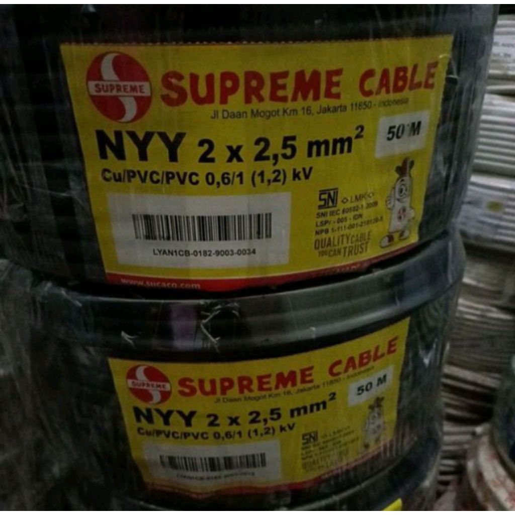 KABEL NYY 2X2.5MM / Kabel SUPEME CABLE NYY 2 x 2.5 (50Meter)