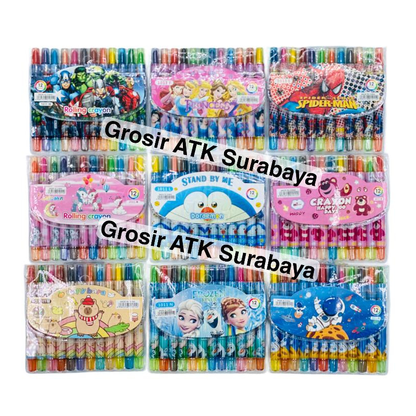 

CRAYON PUTAR PENDEK 12 WARNA 1011 / Krayon Putar Pendek 12 Warna Karakter Anak Laki Perempuan 1011