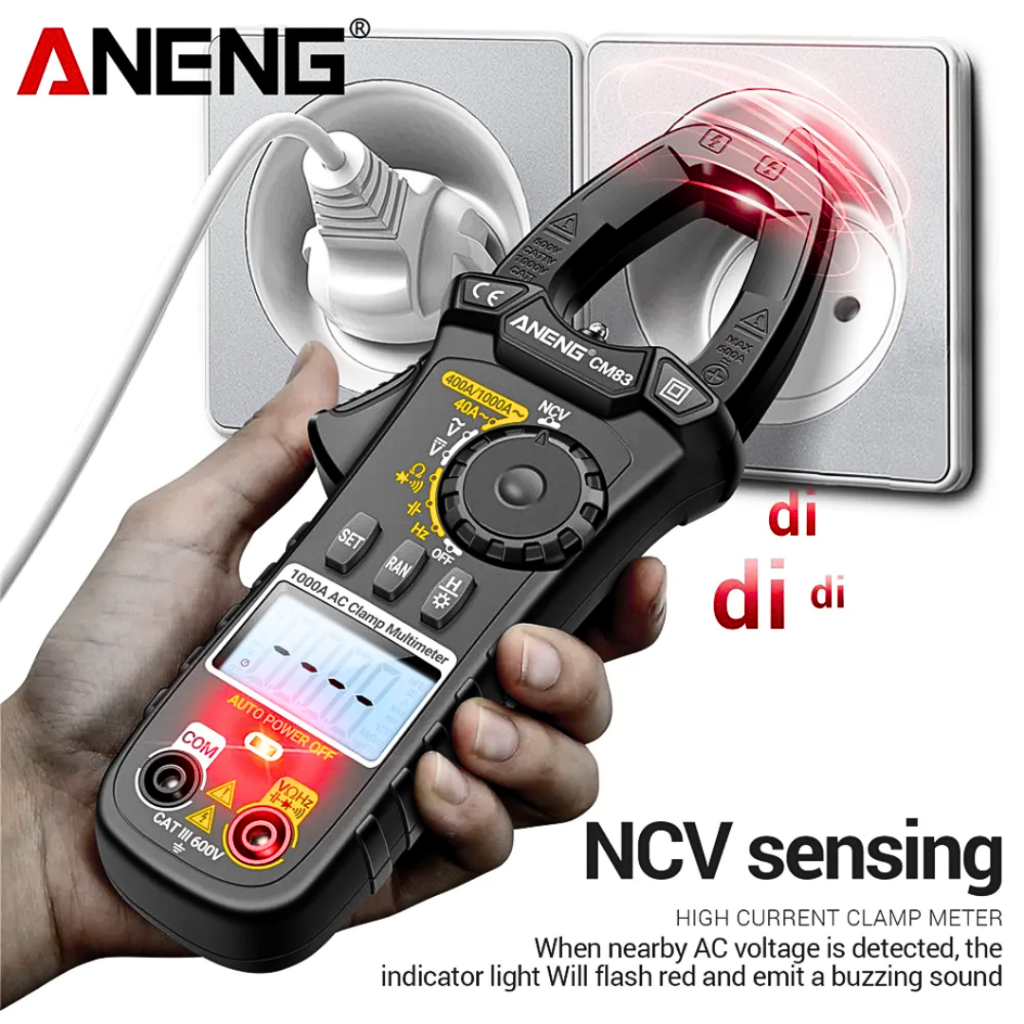 PUSAT ANENG CM83 Multimeter Clamp Meter digital tang ampere ac dc otomatis Tester