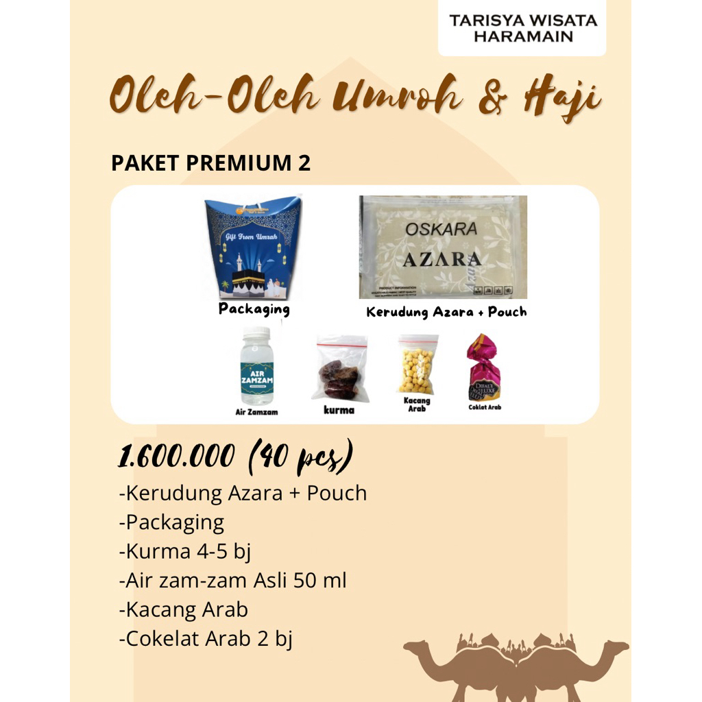 

Oleh-oleh Umroh & Haji (Paket Premum 2, isi 40 pcs)