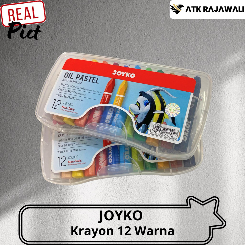 

Crayon Joyko 12 Warna Op-12 S / Oil Pastel 12 Colour Joyko