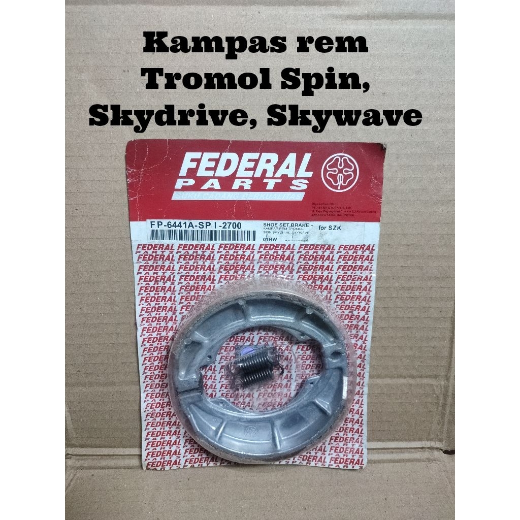 Kampas rem tromol Spin Skydrive Skywave Original Federal