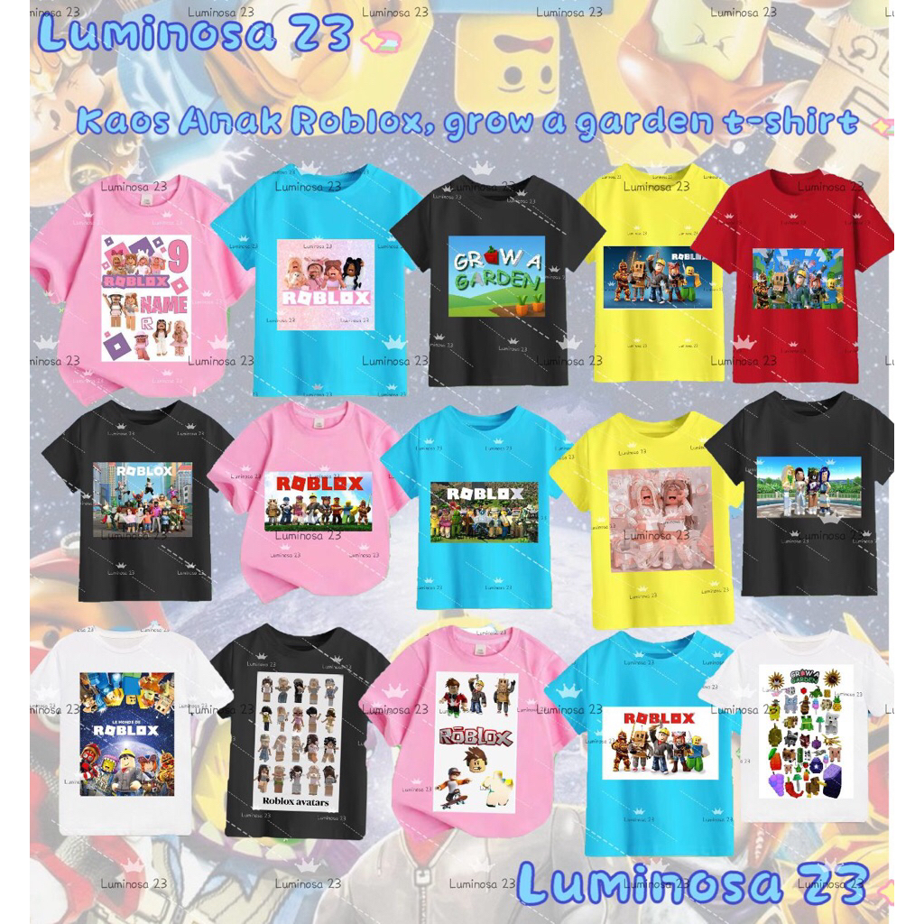 Baju Kaos Roblox PUTIH WHITE Anak Laki-Laki Dan Perempuan Remaja Dan Dewasa  T-shirt roblox WHITE UN
