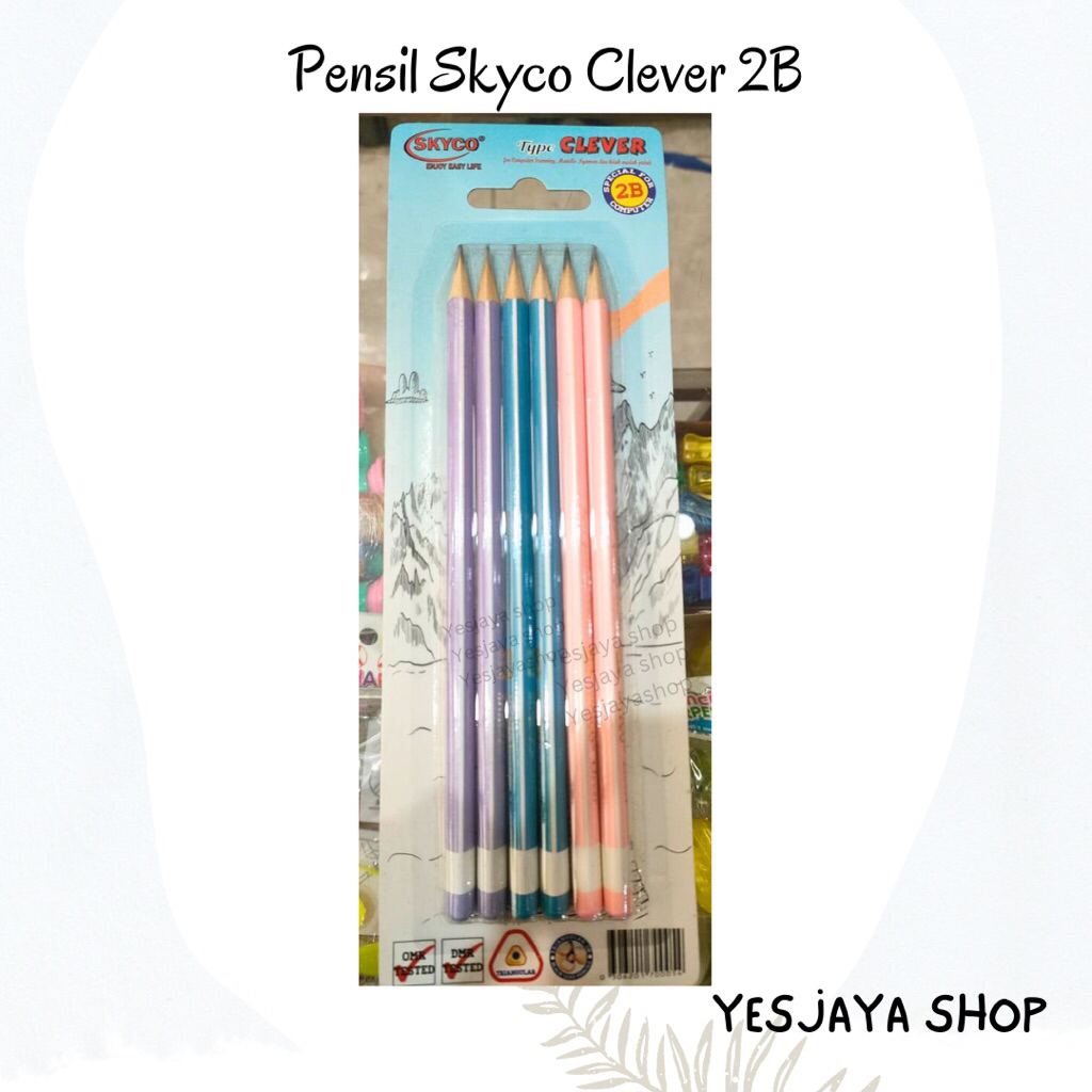 

{12pcs} Pensil Skyco Clever 2B / Pensil Kayu 2B Grosir / Pensil Grosir / Pensil 2B Grosir / Pensil 2B Murah / Pensil Murah / Pensil Kayu Sale / Pensil kayu 2B murah / Sale Pensil Kayu / Pensl Kayu 2B