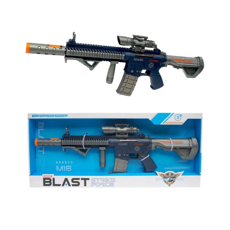 Mainan Tembak-tembakan Anak Cruzer Blast M16 - dengan Asap & Suara