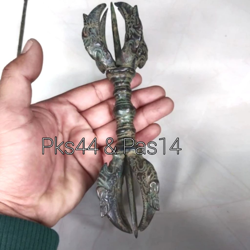 Vajra Bajra Hitam Perunggu Kecil Koleksi